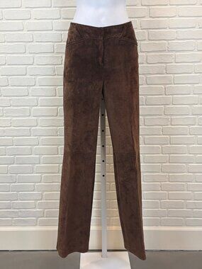 Vintage Di Vita Rilassata Brown Suede Western Bootcut Pants Size 0